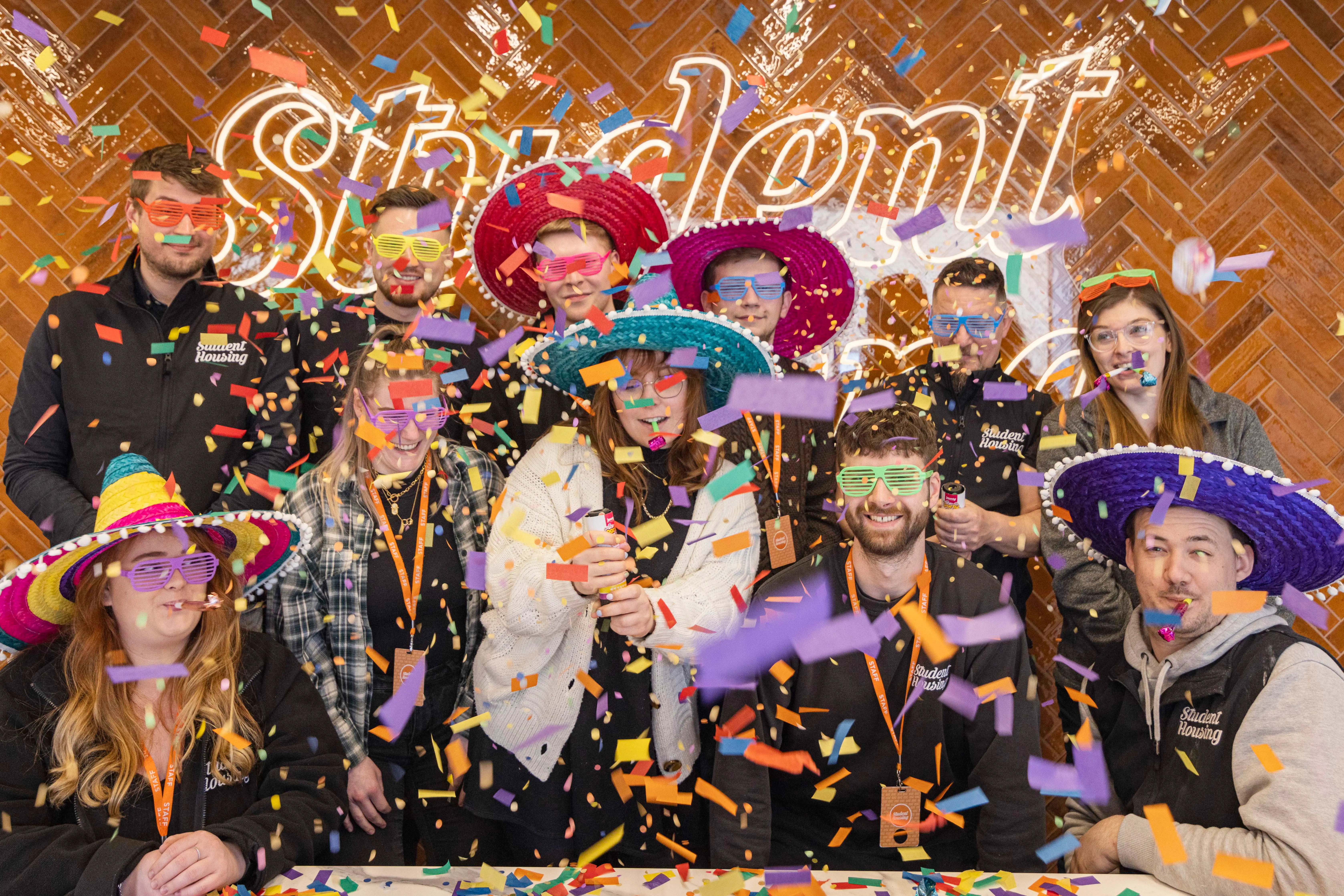 Student Housing team celebrating success