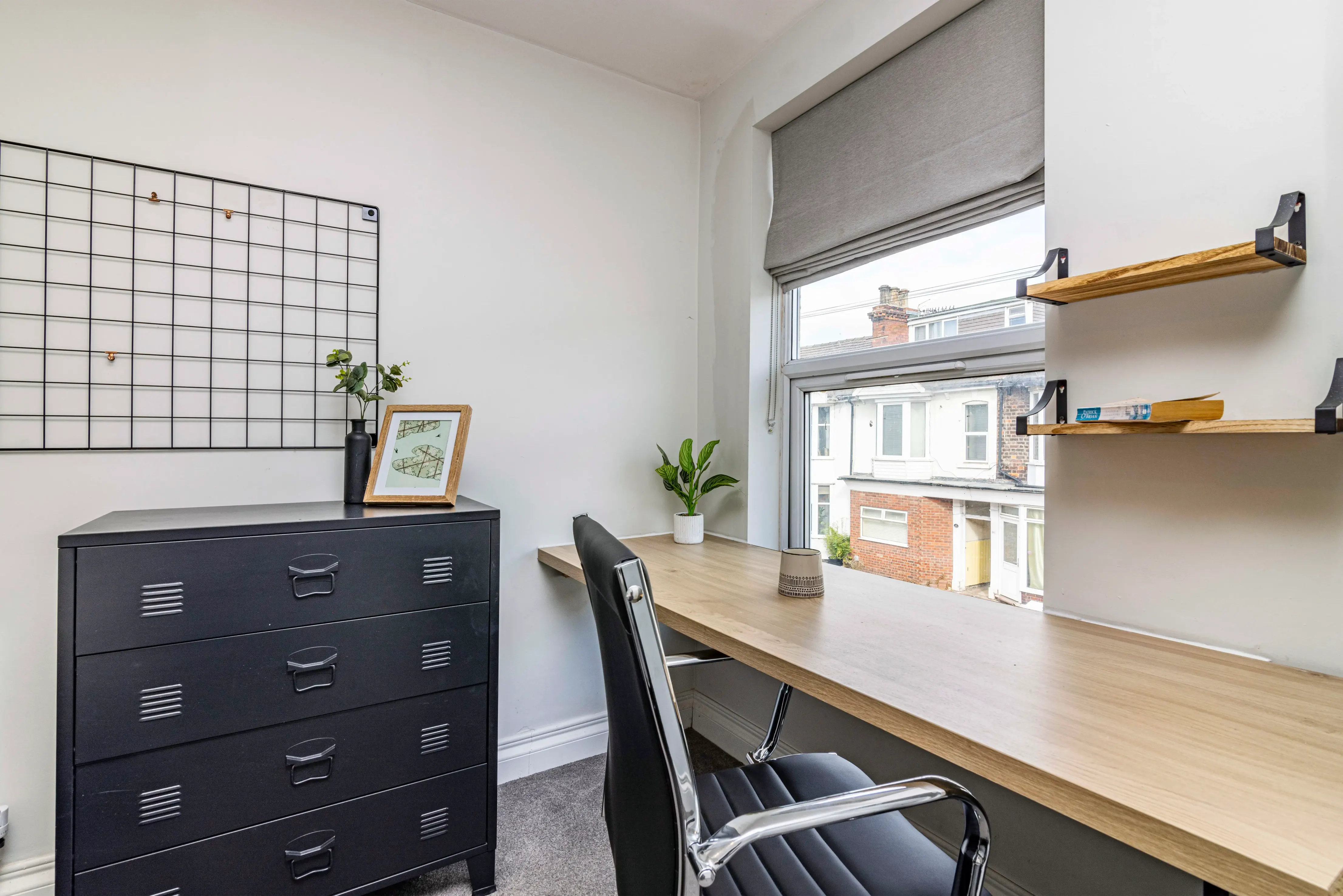 Modern study space in a tenant let property